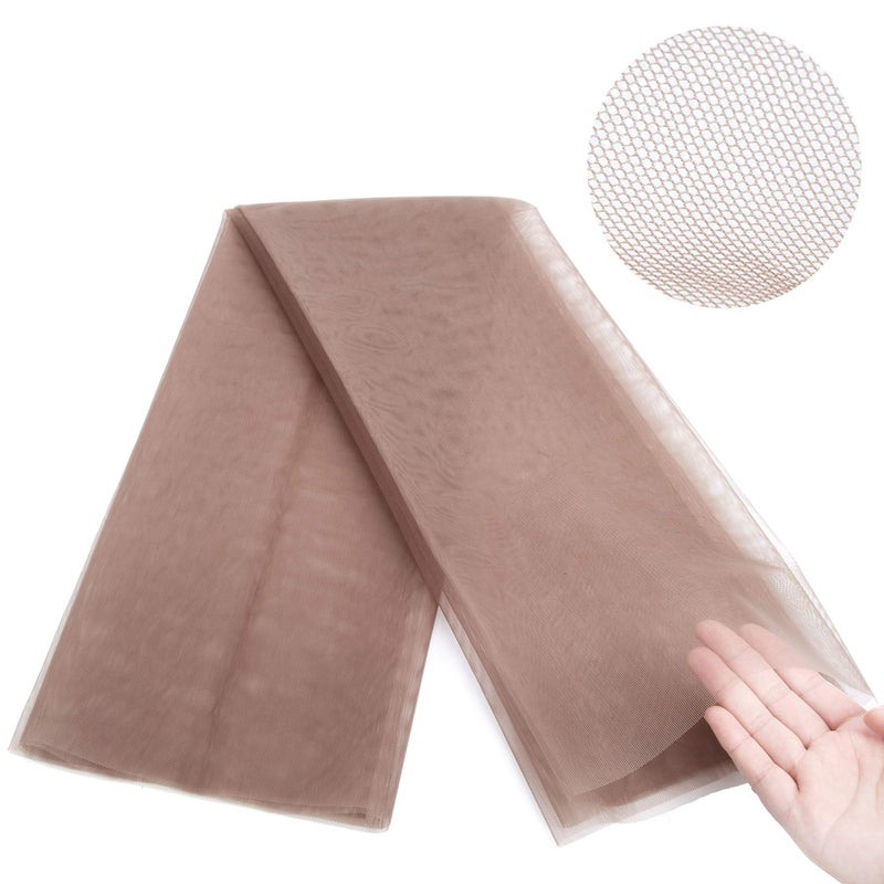 gexworldwide GEX Swiss Lace Net for Making Lace Wig Closure Caps Toupee, Foundation Wig Accessories- 1/4 Yard (18"x20"), Light Brown Color - Image 3